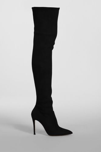 Julia High Heels Boots In Black Suede - Casadei - Modalova