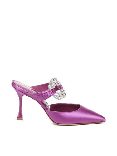 Maidugura Mules In Satin - Manolo Blahnik - Modalova