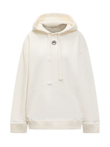 Ivory Cotton Sweatshirt - Marine Serre - Modalova