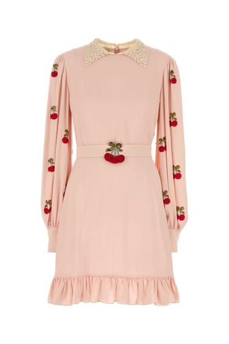 Pastel Pink Georgette Dress - Valentino Garavani - Modalova