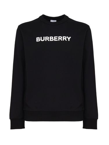 Cotton Sweatshirt With Contrasting Color Logo - Burberry - Modalova