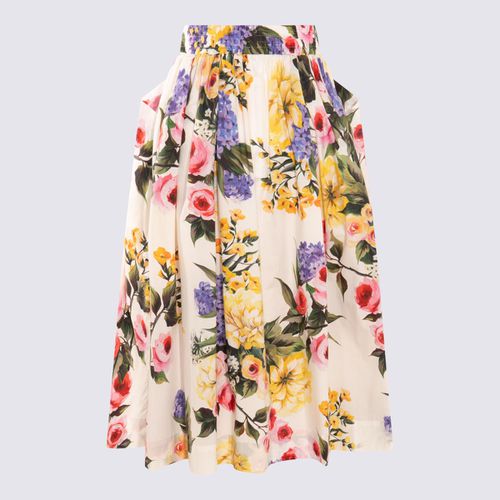 Multicolor Cotton Midi Skirt - Dolce & Gabbana - Modalova
