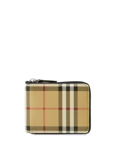 Burberry Checked Zip-around Wallet - Burberry - Modalova