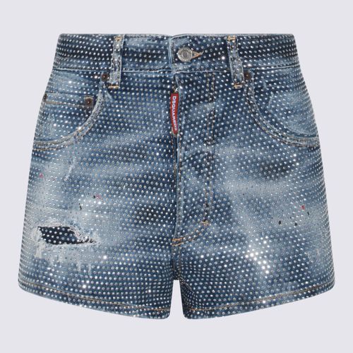 Dsquared2 Blue Cotton Mini Shorts - Dsquared2 - Modalova