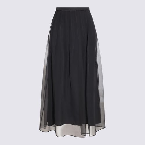Brunello Cucinelli Black Silk Skirt - Brunello Cucinelli - Modalova