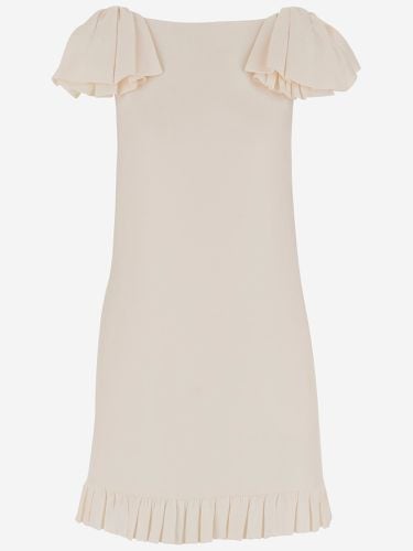 Valentino White Wool Mini Dress - Valentino - Modalova