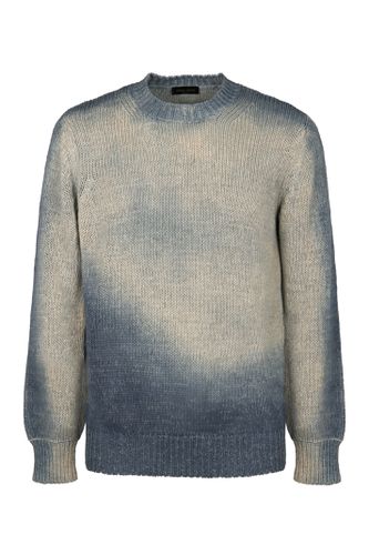 Cotton Blend Crew-neck Sweater - Roberto Collina - Modalova