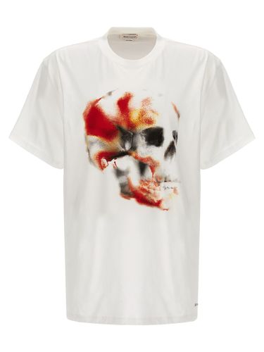 Obscured Skull Organic Cotton T-shirt - Alexander McQueen - Modalova