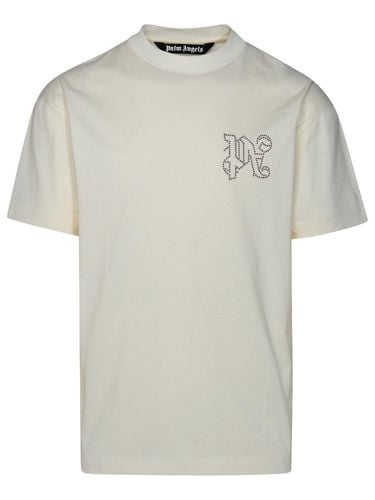 Monogram Embellished Crewneck T-shirt - Palm Angels - Modalova