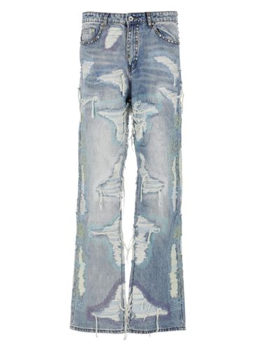 Multicolor Stud Distressed Jeans - Who Decides War - Modalova