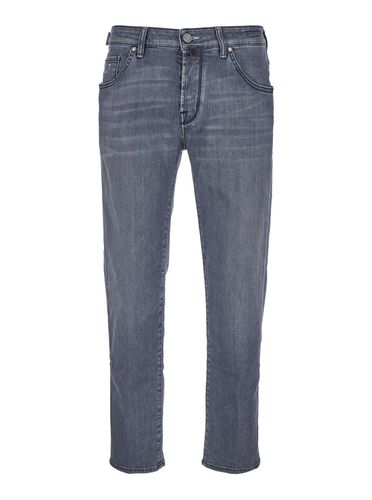 Scott Skinny Jeans With Contrasting Stitching In Cotton Blend Denim Man - Jacob Cohen - Modalova