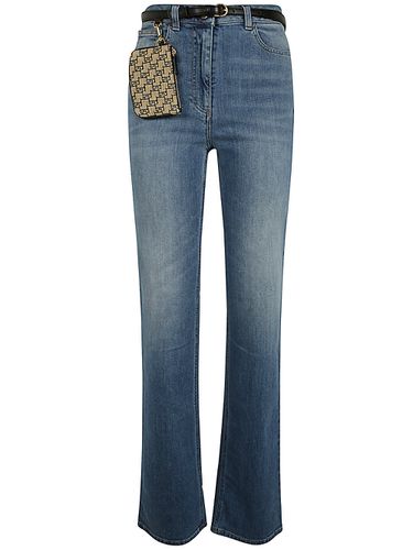 Straight Leg Jeans - Elisabetta Franchi - Modalova