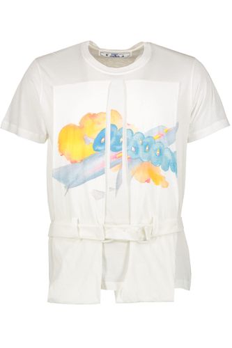 Off-White Printed Cotton T-shirt - Off-White - Modalova