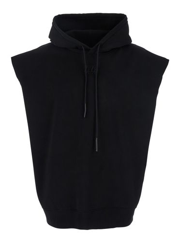 Sleeveless Sweatshirt With Hood And 44 Logo Printed On The Back In Cotton Man - 44 Label Group - Modalova