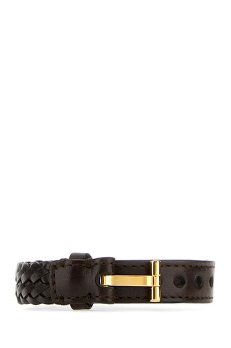 Dark Brown Leather Bracelet - Tom Ford - Modalova