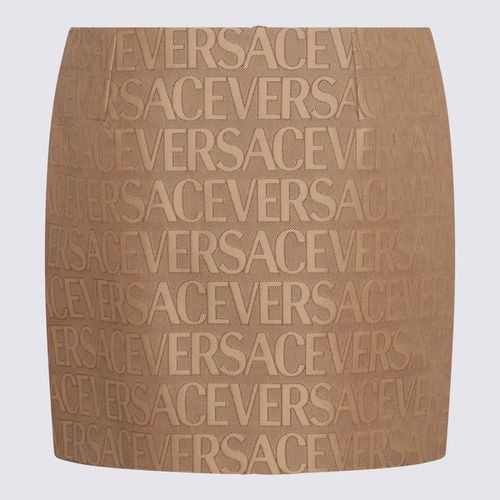 Versace Brown Cotton Blend Skirt - Versace - Modalova