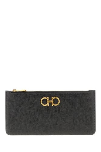 Ferragamo Black Leather Wallet - Ferragamo - Modalova