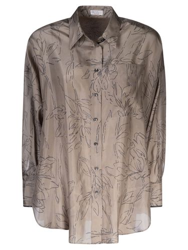 Loose Fit Printed Shirt - Brunello Cucinelli - Modalova