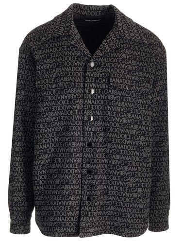 Monogram Jacquard Padded Overshirt - Dolce & Gabbana - Modalova