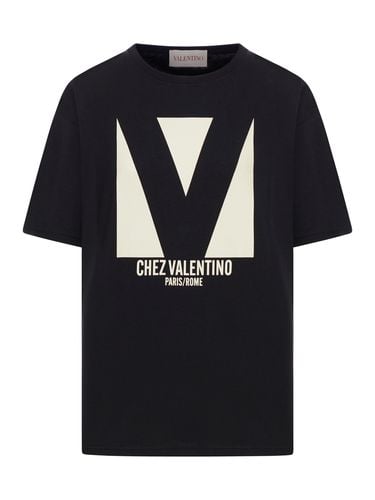 Chez Valentino Print Cotton Jersey T-shirt - Valentino Garavani - Modalova