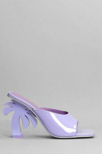 Slipper-mule In Viola Leather - Palm Angels - Modalova