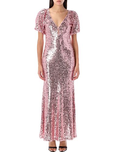 Sequins Midi V-neck Dress - Rotate by Birger Christensen - Modalova