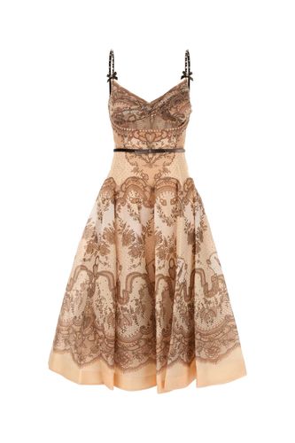 Printed Linen Blend Crush Dress - Zimmermann - Modalova