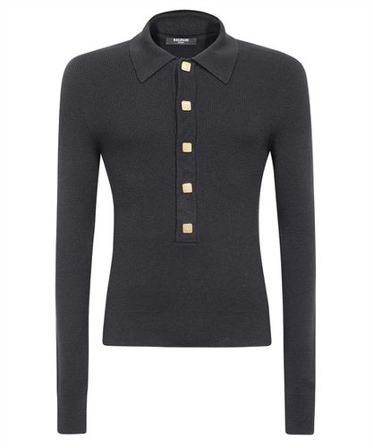 Balmain Knitwear In Black Mohair - Balmain - Modalova