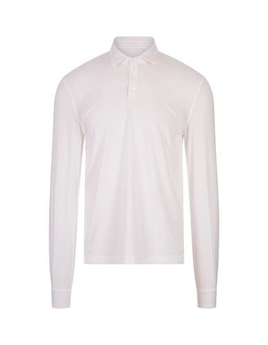 Fedeli White Long Sleeve Polo Shirt - Fedeli - Modalova