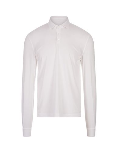 Fedeli White Long Sleeve Polo Shirt - Fedeli - Modalova