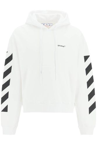 Off- Hooded Cotton Logo Sweatshirt - Off-White - Modalova