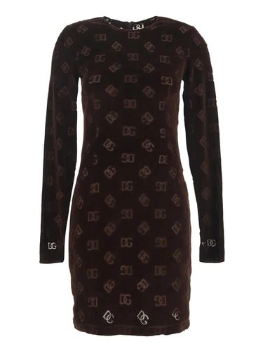 Flocked Jersey Mini Dress - Dolce & Gabbana - Modalova