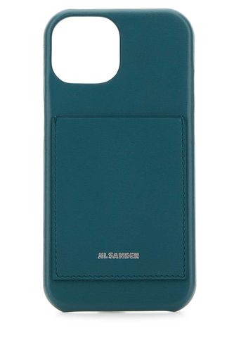 Petrol Blue Leather Iphone 15 Cover - Jil Sander - Modalova