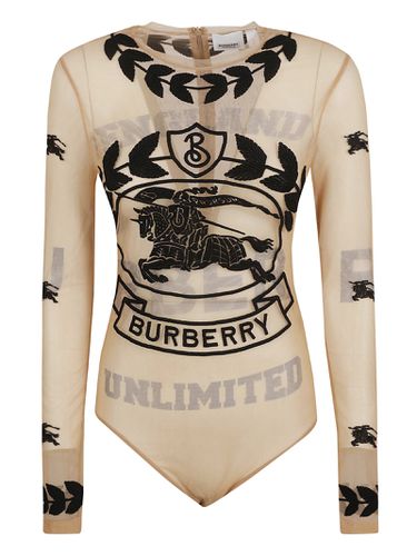 Burberry Logo Embroidered Bodysuit - Burberry - Modalova