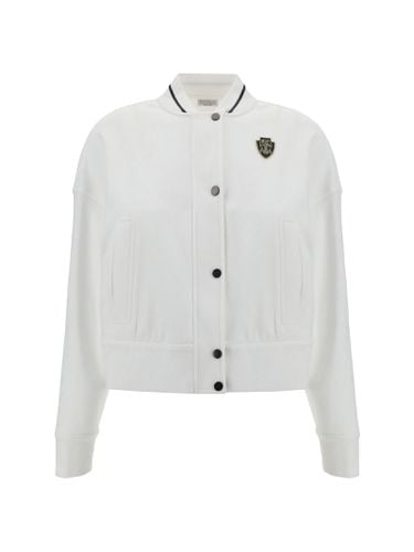 Logo Embroidered Cardigan - Brunello Cucinelli - Modalova