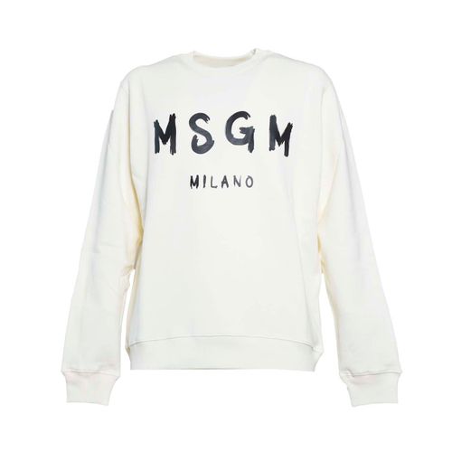 Logo Printed Crewneck Sweatshirt - MSGM - Modalova