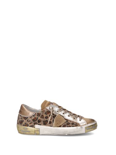 Prsx Low Gold Leopard Print Womens Sneaker - Philippe Model - Modalova