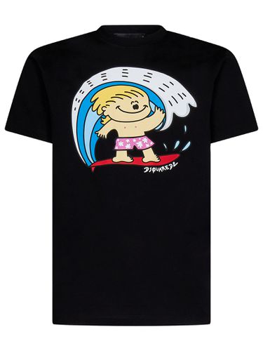 Dsquared2 D2 Wave Black T-shirt - Dsquared2 - Modalova