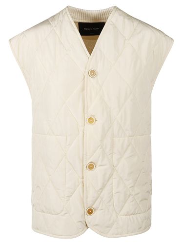 Sleeveless Quilted Buttoned Top - Fabiana Filippi - Modalova