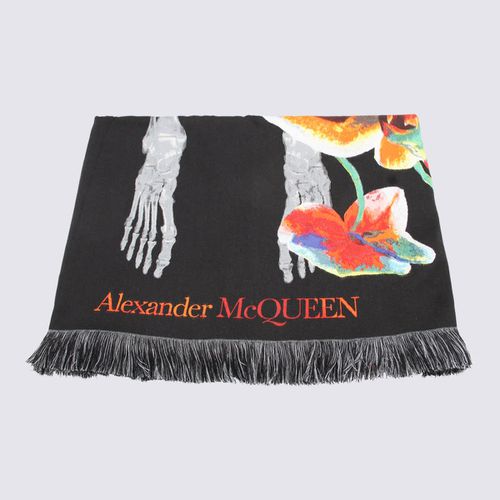Multicolour Wool Blend Ordchid Skeleton Scarf - Alexander McQueen - Modalova