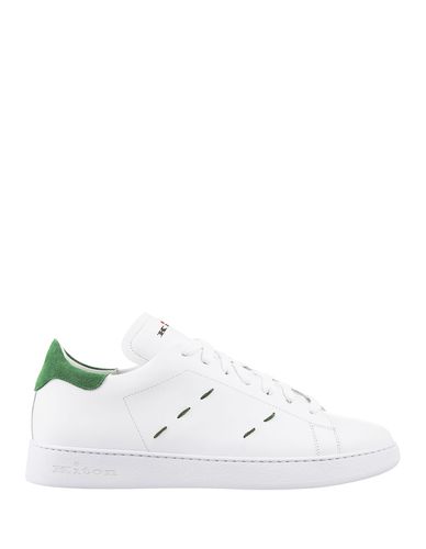 White Leather Sneakers With Details - Kiton - Modalova