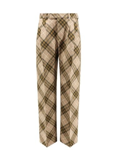 Burberry Beige Wool Pants - Burberry - Modalova