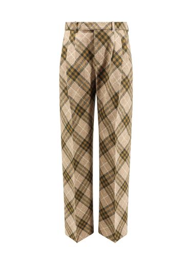 Burberry Beige Wool Pants - Burberry - Modalova