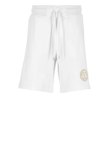 Bermuda Shorts With Vemblem Logo - Versace Jeans Couture - Modalova