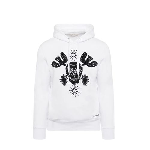 Cotton Logo Hooded Sweatshirt - Alexander McQueen - Modalova