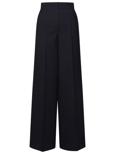 Blue Virgin Wool Blend Trousers - Max Mara - Modalova