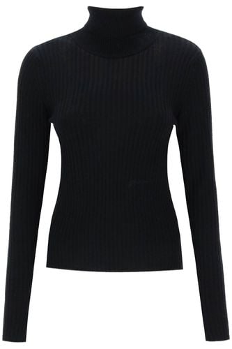Turtleneck Sweater With Back Cut Out - Ganni - Modalova