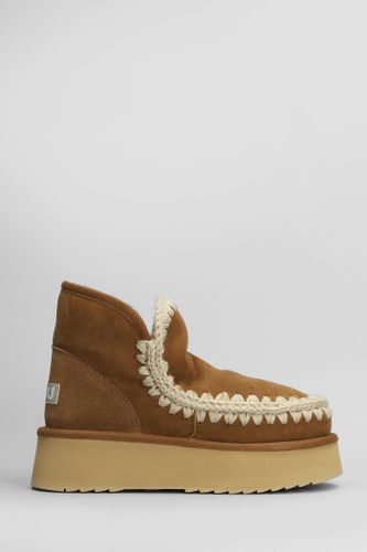 Mini Eskimo Platform High Heels Ankle Boots In Suede - Mou - Modalova