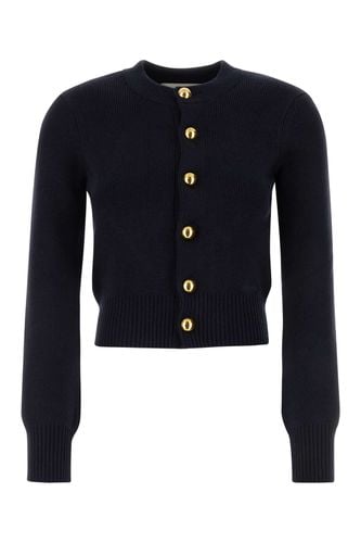 Midnight Blue Cotton Blend Cardigan - Ami Alexandre Mattiussi - Modalova