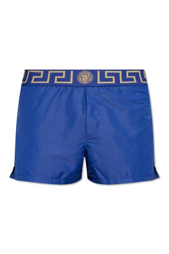 Greca Border Elasticated Waistband Swim Shorts - Versace - Modalova